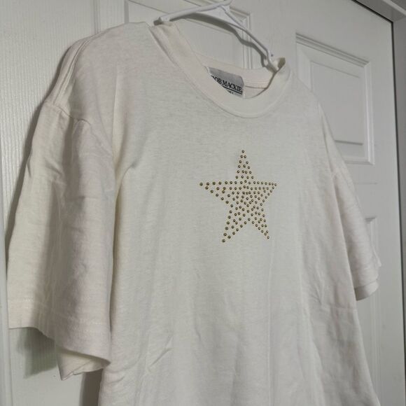 Bob Mackie Studio Vintage White Star T-Shirt - Picture 2 of 7